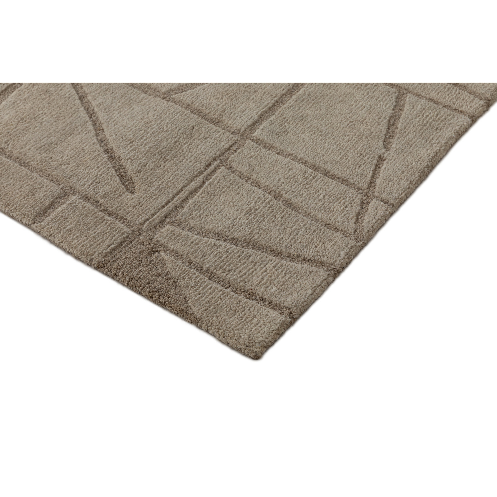 Lira Hand-Tufted Wool Geometric Area Rug, Rectangle 7'6" x 9'6"
