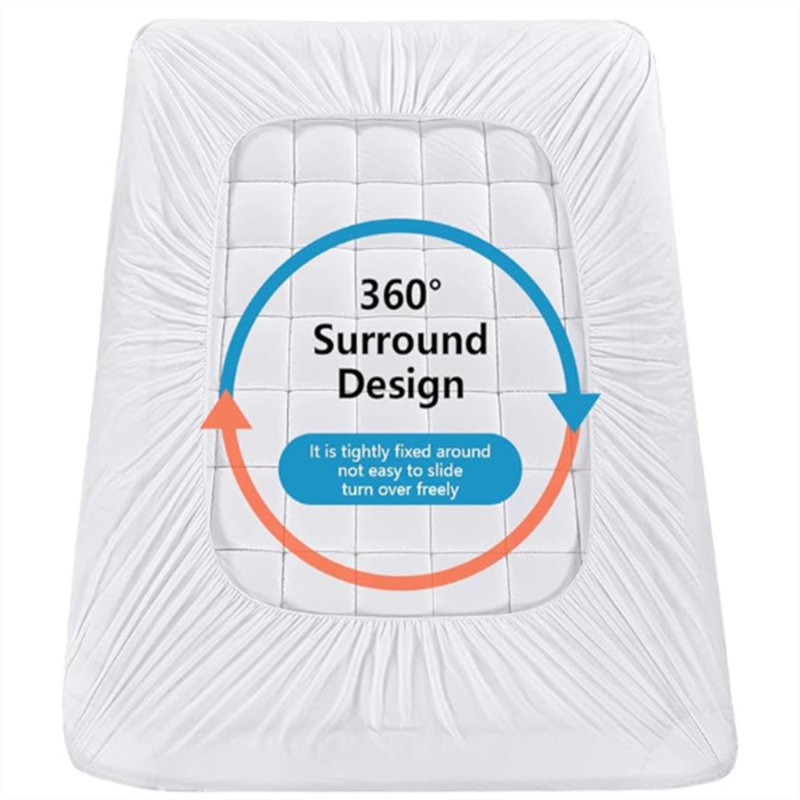 Housse de protection antidérapante pour matelas, Lit simple