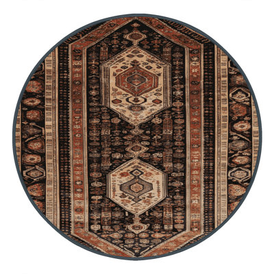Machine Washable Turkish Brown Area Rug