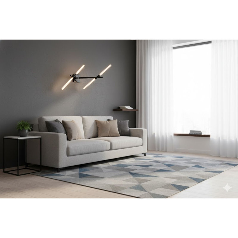 Applique murale linéaire 4 lumières Leiker, Noir
