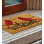 Paillasson extérieur 30x18 en fibre de coco naturelle et PVC antidérapant avec surface texturée résistante aux intempéries et envers robuste - Cardinals-124597324