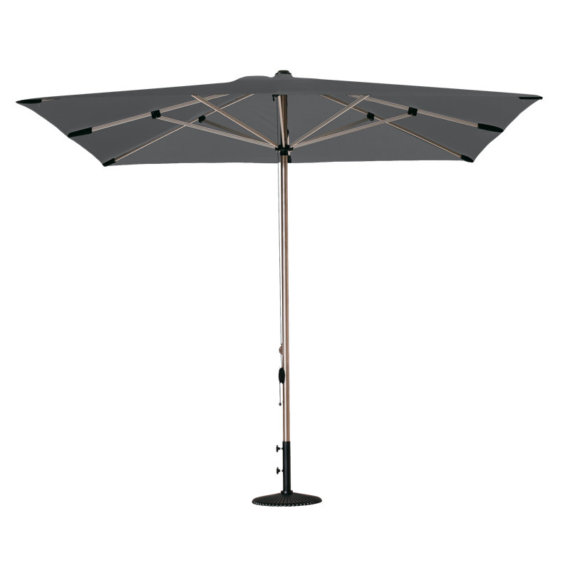 Aliah 300cm X 200cm Rectangular Market Parasol, Slate