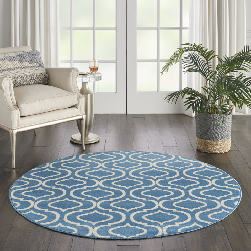 Xinrui Moroccan Indoor Rug, Round 5'3"