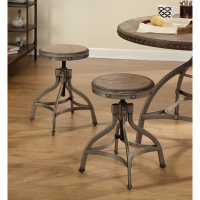 Epley Swivel Adjustable Height Counter Stool with Metal Frame