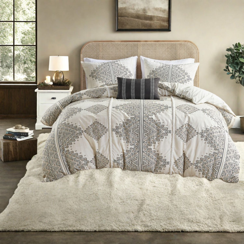 Ensembles de literie très doux en microfibre, style géométrique boho pour la maison