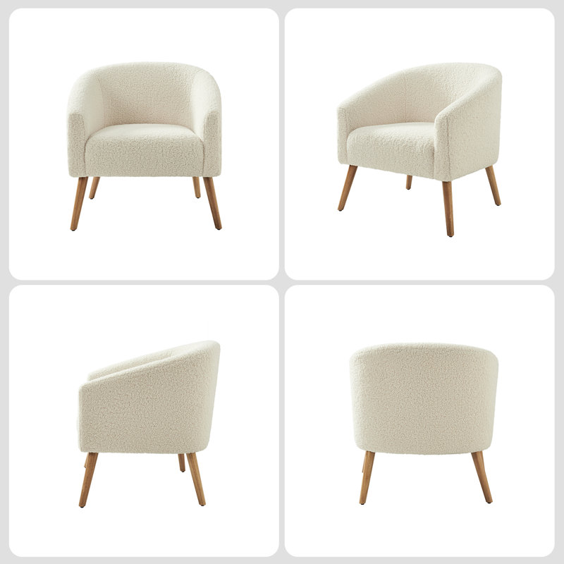 Upholstered Armchair, Ivory