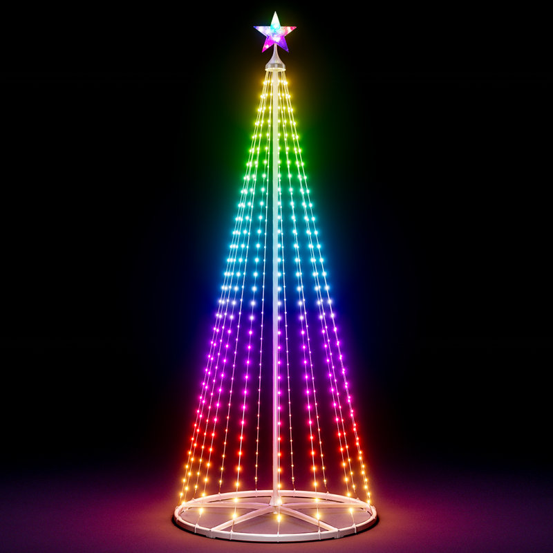 Lumières d'extérieur pour arbre de Noël, H 153,5 po x l 64 po x P 64 po