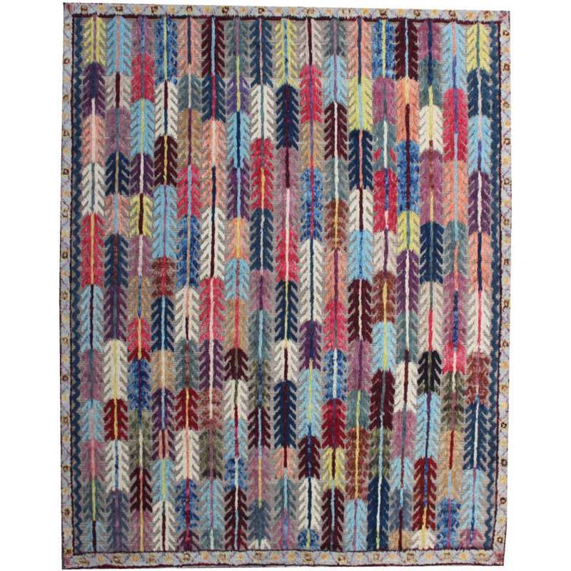 Geometric Hand Knotted 255cm X 307cm Area Rug