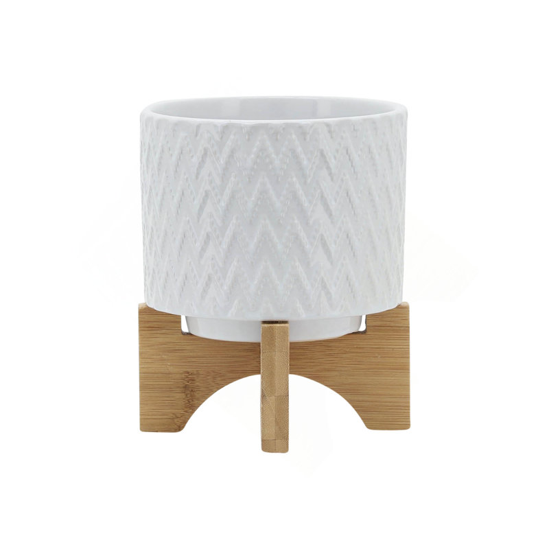 PLATEAU 5 "AVEC SUPPORT CHEVRON, BLANC