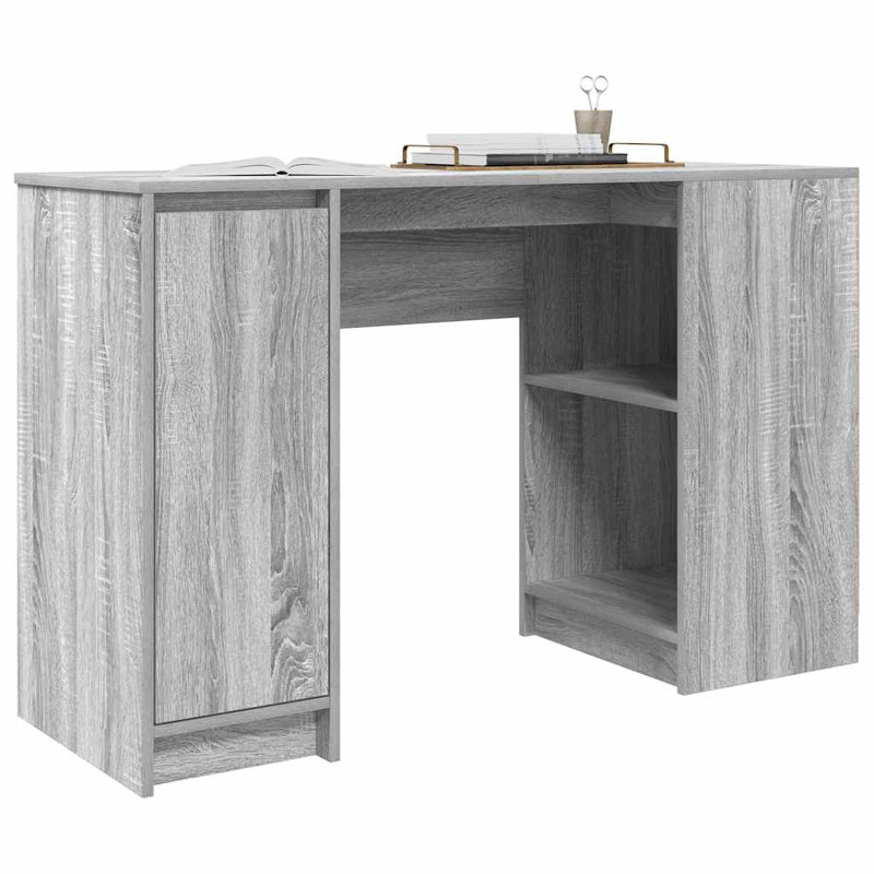 Desk 120X42x76 Cm Engineered Wood, Grey Sonoma