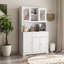 Armoire de rangement pour garde-manger, armoire à café autoportante avec 14 tablettes et tiroir