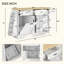 Buffet de rangement multifonctionnel, rangement pour poubelle, armoire à porte coulissante et support à épices à 3 niveaux, îlot de cuisine pour la cuisine, la salle à manger-89941522