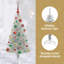 vidaXL Christmas Tree with 300 LEDs with Stand Silver PET-640055045