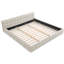 Élégante structure de lit tapissier très grand, cadre de lit très grand avec base en tissu chenille avec tête de lit, lit plateforme en bois avec cadre solide pour la chambre à coucher, aucun sommier nécessaire, beige (90,5 po x 80,5 po x 31 po)-1837833802