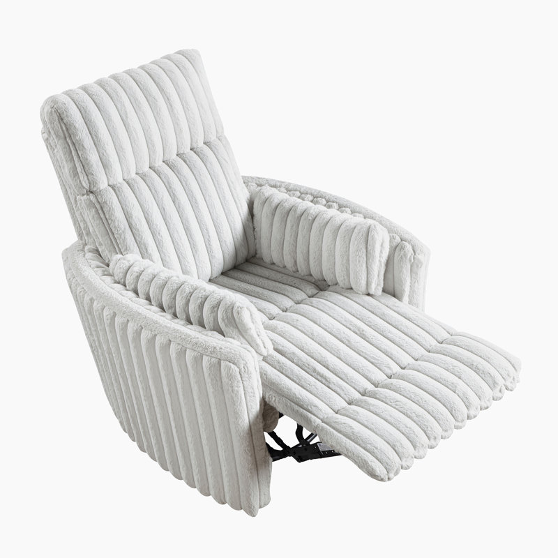 Fritsch 33.5"W Corduroy Manual Swivel Glider Recliner