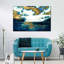Oiseaux et mer - reproduction sur toile tendue-1930475958