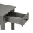 Grey Accent Table With Bottom Shelf