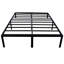 Base de lit plateforme simple noire en acier moderne, structure robuste, espace de rangement inférieur, utilisation durable et rangement, transporte 2 000 livres