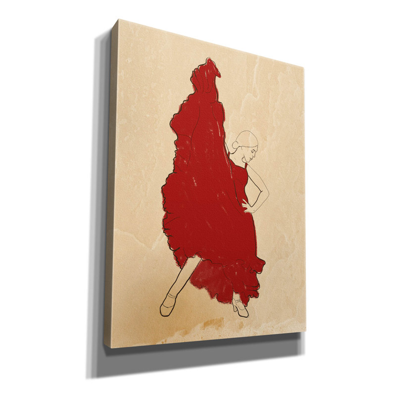  «Danseuse de flamenco espagnole» par Sabrina Balbuena, art mural sur toile, 40 po x 54 po, H 54 po x l 40 po