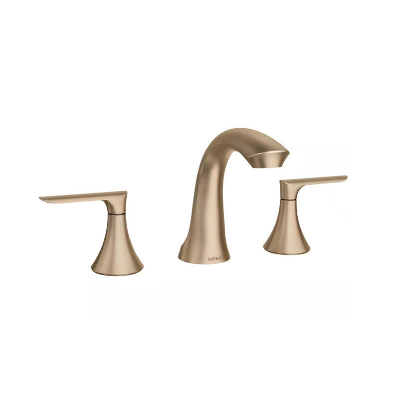 Findlay 8 in. Widespread 2-Handle Bathroom Faucet in Bronzed Gold (Valve Included), Bronze Gold