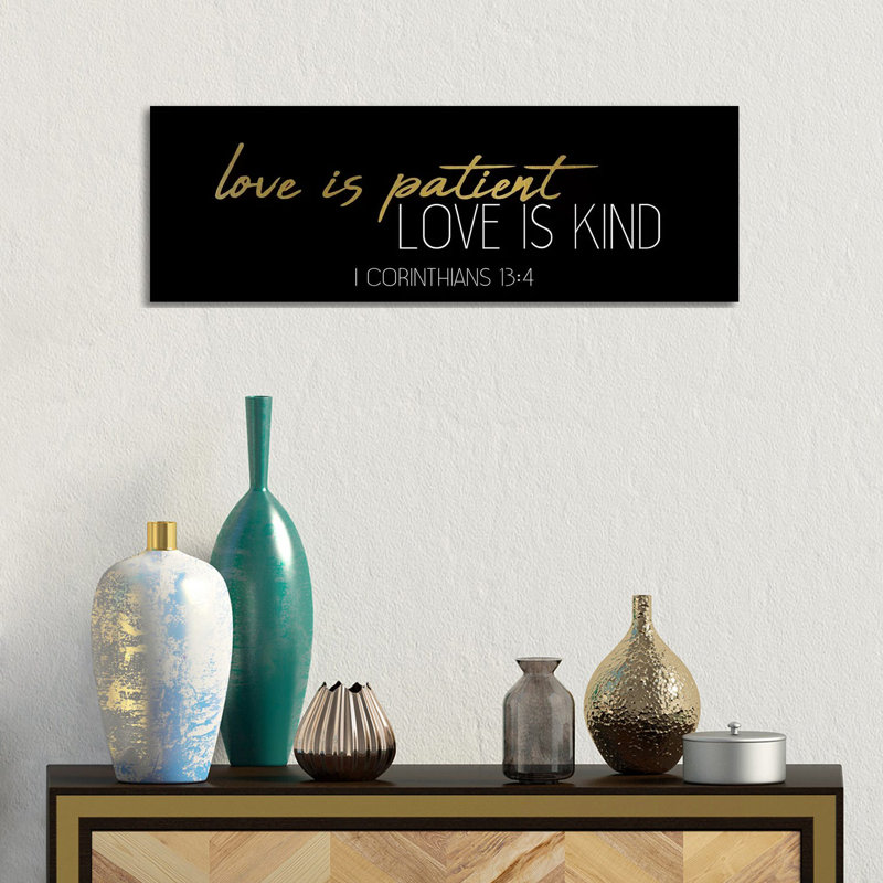 Love Is Panel by Kimberly Allen - Wrapped Canvas Panoramic Print, 30.48 cm H x 91.44 cm W