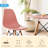 5 Piece Round Dining Table  Set for 4, 35.5" Kitchen Table with Chairs, Pink-32835133-32835210-19293705