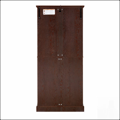 Vitrine antique avec portes en verre et tablettes réglables pour objets de collection, vitrine rétro à quatre portes pour la maison ou le bureau, ampoule E26 incluse
