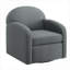 Sièges d'appoint de salon | Fauteuil demi-tonneau pivotant à 360 degrés en tissu gris froid-1616381501