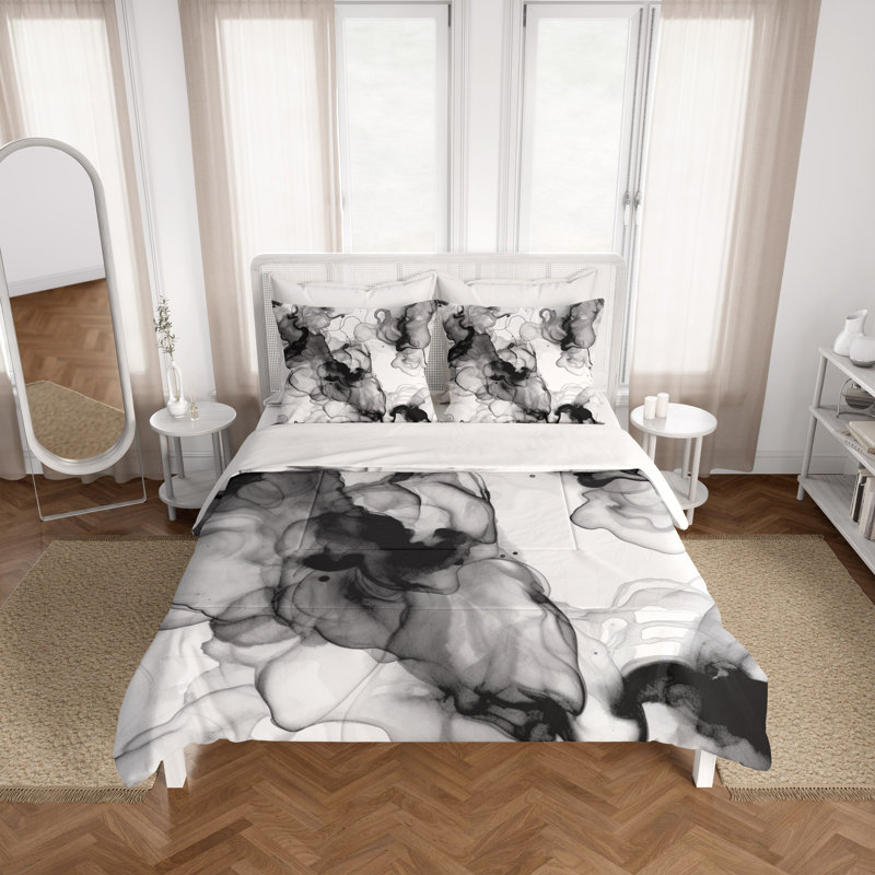 Abstract Duvet Cover, King Duvet Cover + 2 King Shams
