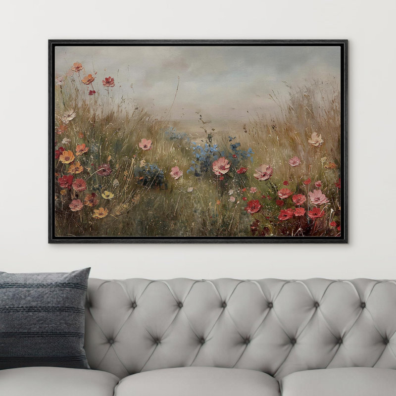 «Wildflower Whispers, campagne rustique, paysage naturel, sérénité, détente, calme, art de chambre à coucher rétro», sur