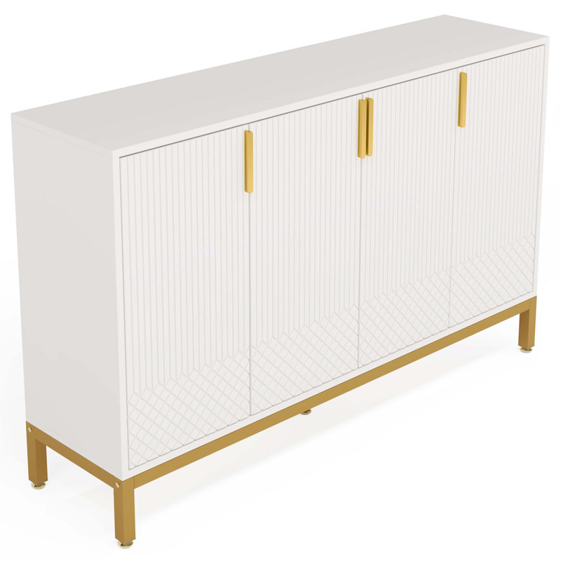 Buffet Modern, buffet de luxe 59 po avec 4 portes