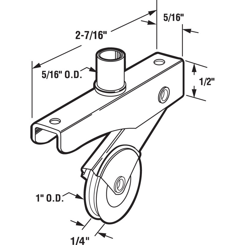Prime-Line 1 in. Steel Screen Door Roller