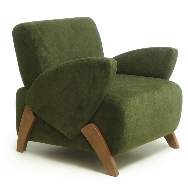 Chaise d'appoint en velours Monroe, Vert foncé