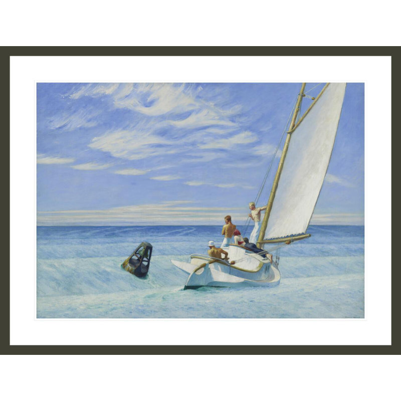 «Ground Swell» par Edward Hopper - impression giclée sur cadre, H 31,93 po x l 41,5 po
