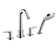 Logis Double Handle Deck Mounted Roman Tub Faucet Trim with Diverter and Handshower