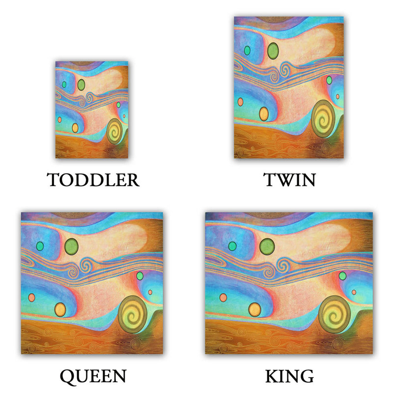 Polyester Abstract Duvet Cover Set, 1 Queen Duvet Cover + 2 Standard Shams