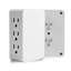 6 Grounded Outlet Wall Tap Adapter, Electrical Wall Plug, UL Listed (Side Entry/2PK)