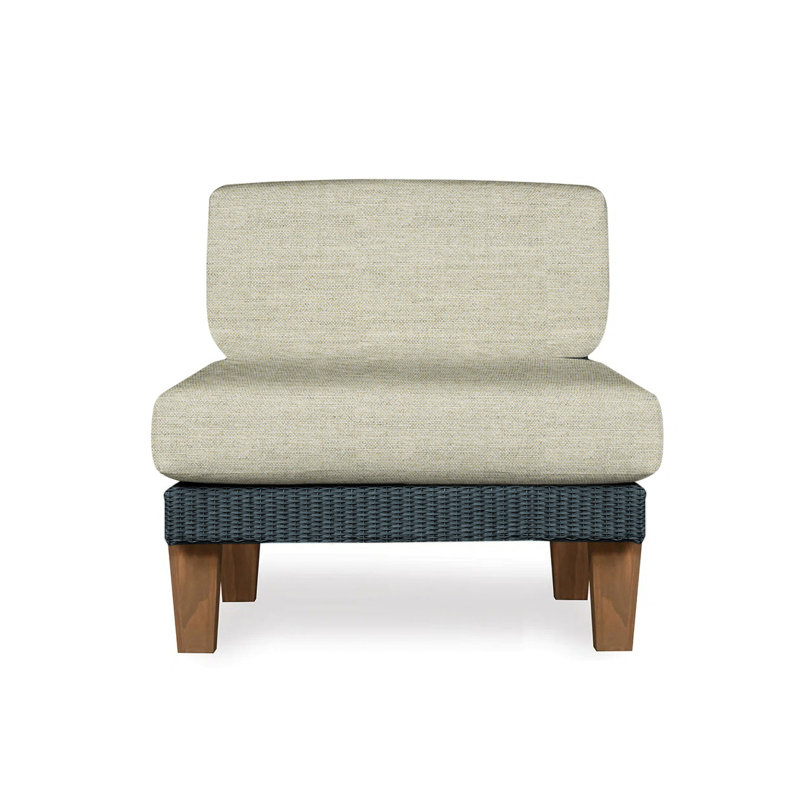 Catalina Outdoor Teak Lounge Chair, Fife Aruba, Pewter