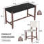 Ensemble de salle à manger 5 pièces à hauteur de comptoir avec table en faux marbre et 4 chaises rembourrées-1592012444-1592012447