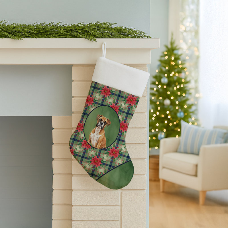 Boxer de Noël bas de Noël poinsettias