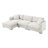 Dhirpal Modern Cloud Sectional Sofa, L-Shaped Luxury Couch Set with 2 Free Pillows, 4-Seat Chenille Indoor Furniture with Oversized Chaise-1807535246