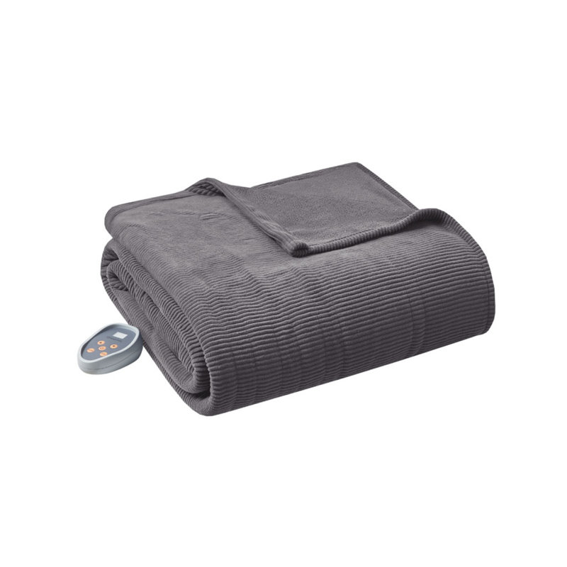 Couverture chauffante, Gris, L 99,99 po x l 89,99 po