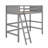 Solid Wood Loft Bed With Ladder