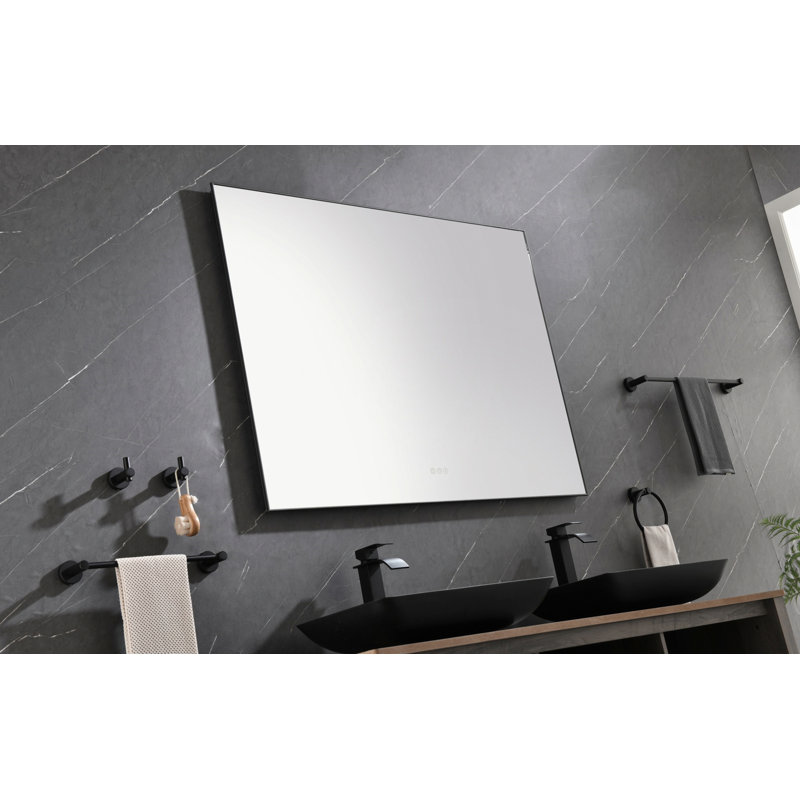 Miroir de meuble-lavabo à DEL avec rétro-éclairage et miroir mural pour salle de bain, 36 po x 48 po, Horizontale