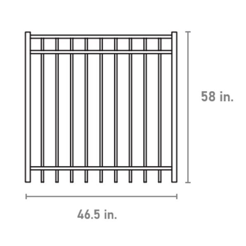 Fortress Building Products Versai Gloss Black Metal Gate & Reviews ...