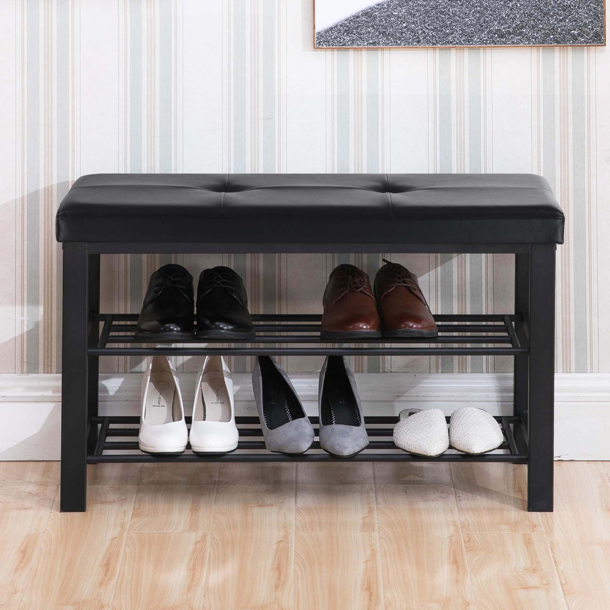 Tracy wood cheap shoe storage bench