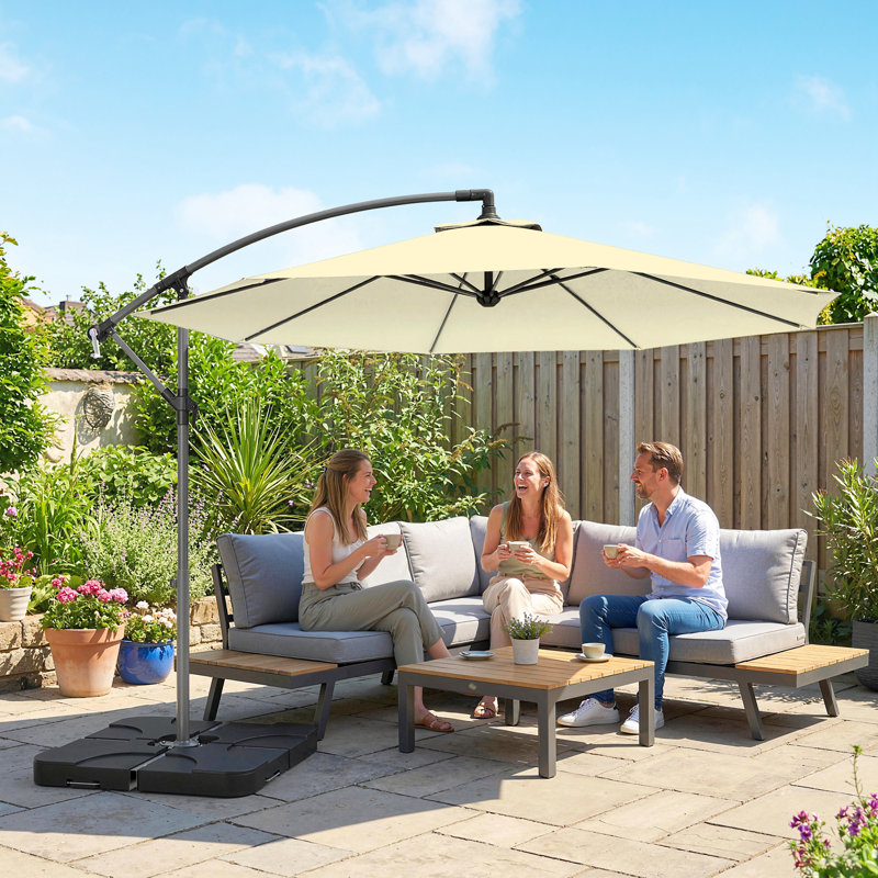 295cm Cantilever Parasol, Sand Brown