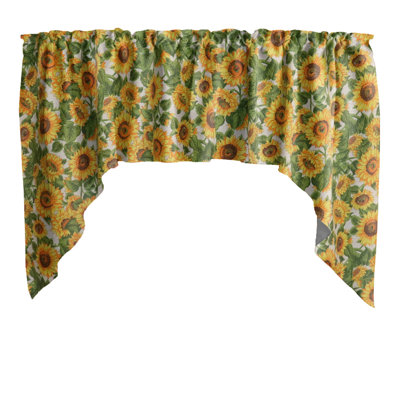 Cantonnière à motif de tournesols