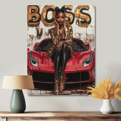 «I'm A Boss And A Queen And Everything Inentre - Fashion Girl Power Wall Art Living Room