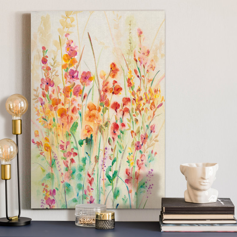 " Brilliant Floral II ", 24" H x 36" W x 1.5" D